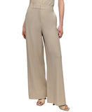 DKNY Seersucker High Rise Wide-Leg Pants UD5PS051 Beige Brown 16US