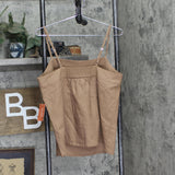 State Of Day Sleeveless Pajama Shirt Top Linen Blend Natural Umber Brown M