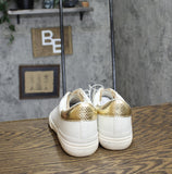 A New Day Womens Maddison Sneakers with Memory Foam Insole White / Gold 7.5M