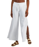 J. Valdi Womens Cancun Wide-Leg Swim Cover Up Pants J23765 White S