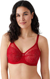 Wacoal Plus Size Retro Chic Full Figure Underwire Bra Barbados Cherry Red 40D