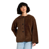 Universal Thread Womens Faux Fur Shearling Coat 94682680 Brown XL
