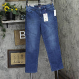 Gloria Vanderbilt Amanda High Rise Straight-Leg Jeans Frisco Blue 10P Short