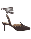INC International Concepts Toe Strappy Sandal Dress Heels Truffle Brown 8.5M