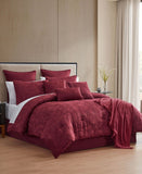 Hallmart Freta Jacquard 13-Pc. Comforter Set Red King