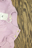 Hope & Henry Cotton Flutter Detail Sweater Dress Lavender Heather Purple 10