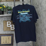 Tennessee River Vintage Rod Stewart 2005 Tour Graphic T-Shirt Tee Navy Blue L
