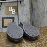 Dluxe By Dearfoams Mens Herringbone Moc Slippers 91309688 Black L (11-12)
