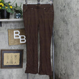 Dg2 Womens Pull-On Stretch Ponte Boot-Cut Pant Espresso Crocodile Brown PM