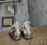 INC International Concepts Womens Valan Triple-Strapped Flats Silver Gray 7.5M