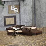 A New Day Womens Twiggy Multi Buckle Mini Heel Flats 94303762 Brown 9.5M