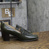 Journee Collection Crawford Block Heel Loafers CRAWFORD Olive Green 11M