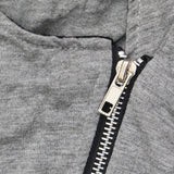 Womens Knit Asymmetrical Zip Jacket Gray See Measurements