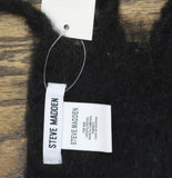 Steve Madden Womens Oversized Lofty Winter Scarf Fringe SMA-5126 Black Multi