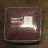 Hotel Collection Metallic Strie 3-Piece Comforter Set Bordeaux Red Full / Queen