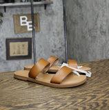 Universal Thread Womens Freya Two Band Slide Sandals 92244841 Cognac Brown 11M
