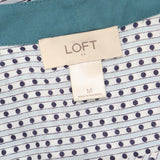 LOFT by Ann Taylor Woven Lightweight V-Neck Sleeveless Blouse Blue Green Multi M