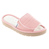 Isotoner Womens Active Recycled Adjustable Slide Slippers 8840 Clay Pink XL
