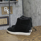 Sorel Out N About Pull-On Wedge Sneakers 2058651 Black / Sea Salt 6M