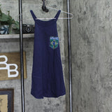 Gold Crush Juniors Brazil Graphic Jewel High-Neck Tank Top Navy Blue M
