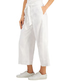 Charter Club Womens Lush Garden Belted Cropped Pants 100144377MS Bright White 10