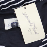 Universal Thread Long Sleeve Knit Maxi T-Shirt Dress Navy Blue Striped Blue S