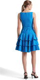 Lauren Ralph Lauren Faille Belted Mini Fit & Flare Dress Tropic Royal Blue 2