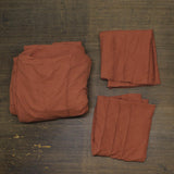 510 Design Porter Soft Wash Pleated 3-Piece Duvet Cover Set Clay Orange Queen