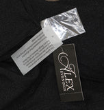 Alex Evenings Embellished 3/4 Sleeve Square Neck Side Slit Gown Dress Black 14