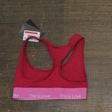 Calvin Klein Womens Pride This Is Love Tonal Unlined Bralette Persian Red XS