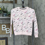DKNY Sport Girls Logo Pullover Graphic Sweater 166a4935c0fe82 Pink 12