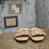 A New Day Womens Floral Studded Sandals Brown 10M