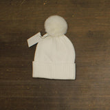 On 34th Womens Rib-Knit Beanie Pom Pom MO1542501 White