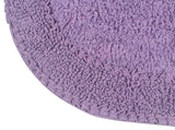 Home Weavers Double Ruffle Collection Bathroom Rugs 4-Piece Set Purple Standard