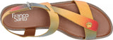Franco Sarto Womens Glenni Ankle Strap Flat Sandals Rainbow Multi Pink 8.5M