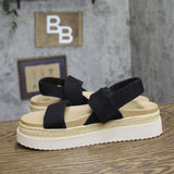 Wild Fable Elliot Platform 2-Band Sandals 94853010 Black 9.5M