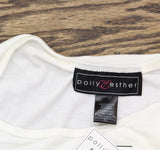 Polly & Esther Juniors Solid Scoop-Neck Skimmer Top White XL