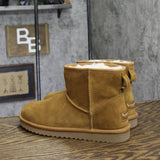 Koolaburra By Ugg Mini II Faux Fur Lined Ankle Boots 1114851 Chestnut Brown 8M