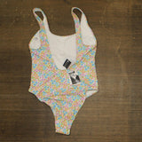 Cotton On Scoop-Back One-Piece Swimsuit With Floral Print White Multi S