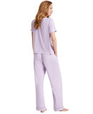 State Of Day Womens Fluid Knit Pajamas Pants 100200401MS Frost Bite Purple XS