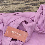 State Of Day Womens Ribbed Sleep Tank Top 100180162MS Mauve Orchid Purple XL