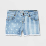 Cat & Jack Girls Denim Printed Jean Shorts 84664166