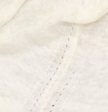 Calvin Klein Short Sleeve Linen-Blend V-Neck Top 44C301G Sweet Corn Off White L