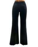Alex & Sophia Juniors Velvet Pull-On Front-Slit Pants 196Z630E Black XL