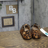 A New Day Crisscross Strap Round-Toe Velvet Flats Leopard Brown Multi 9M