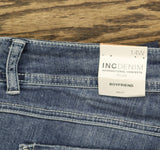 INC International Concepts Tummy Control Boyfriend Jeans Zenith Wash Blue 14W