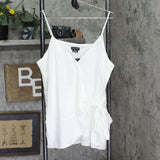 City Chic Trendy Plus Size Unwrapped Self Tie V-neck Camisole Top Ivory White 18