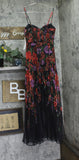 Aqua Womens Floral Bustier Maxi Dress IDO14179 Black Multi S