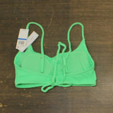 Salt + Cove Juniors Rib Scrunch Scoop-Neck Bikini Top Mint Tea Green XL