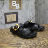 A New Day Womens Meg Sandals 2-Band Buckle 94748246 Black 7M